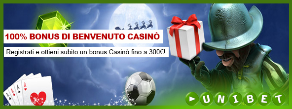 Unibet Casino Bonus di Benvenuto