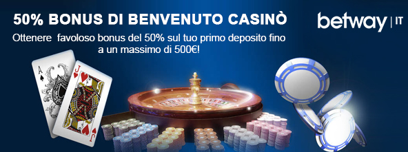 betway Casino Bonus di Benvenuto